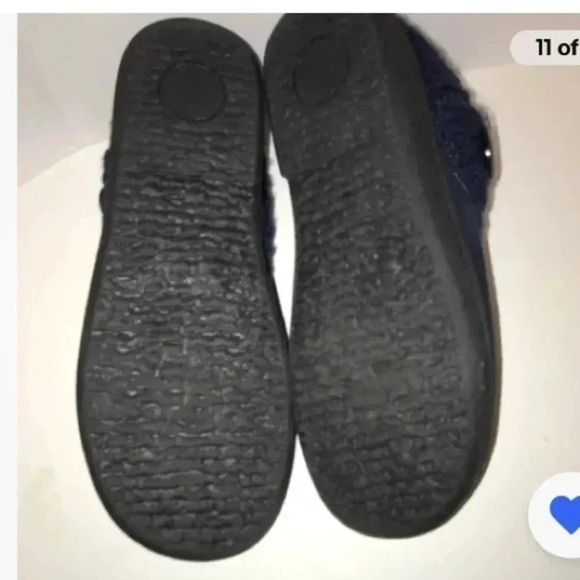 Clark’s woman’s Willowdean navy blue suede upper leather Size 6M slippers shoe - Picture 10 of 12